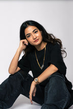 BLACK BAHUT BADHI T-SHIRT